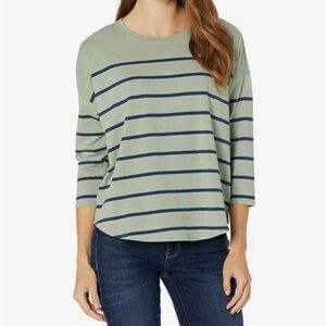 Vineyard Vines Striped mint Green and Blue deluxe tee M